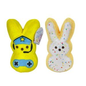Peeps Plush Bunny 6" Marshmallow Scented Sprinkled Cookie & Gamer Stuffed Animal